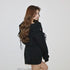 Shoulder cutout sequin sweatshirt setup